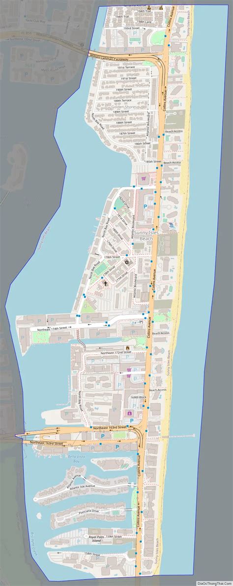 Map Of Sunny Isles Beach City