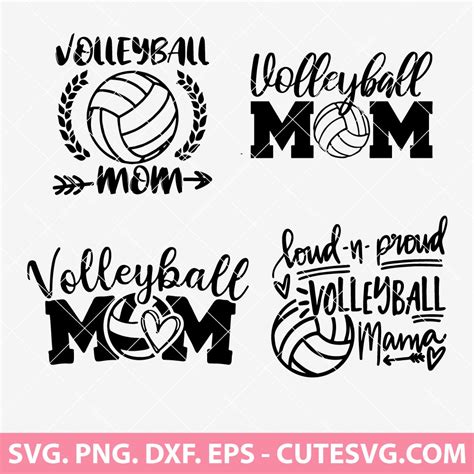 Volleyball Mom Svg Volleyball Mama Svg Cut File Volleyball Mom Shirt Svg Volleyball Fan Svg