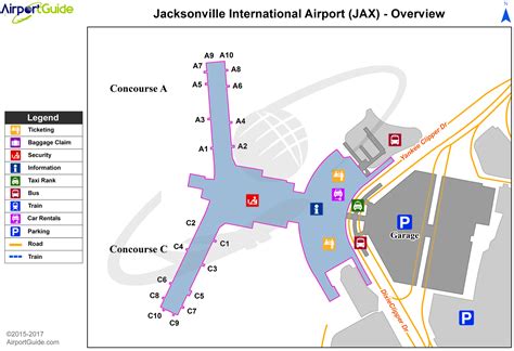 Jacksonville Jacksonville International Jax Airport Terminal Maps