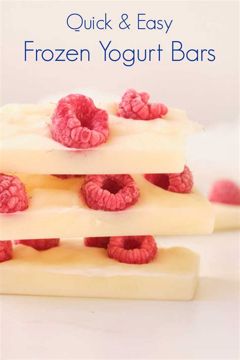 Easy Frozen Yogurt Bars Recipe With Raspberries Mama Likes To Cook