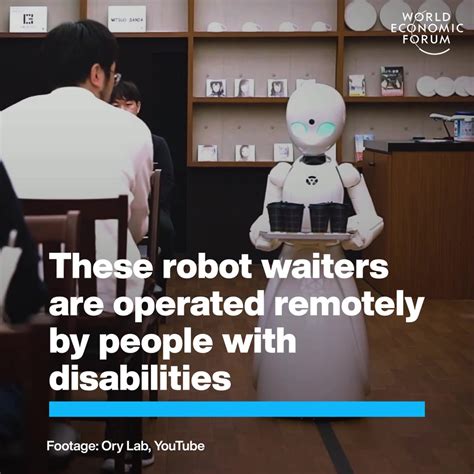 Robot Waiters Controlled By People With Disabilities Serve In Japanese