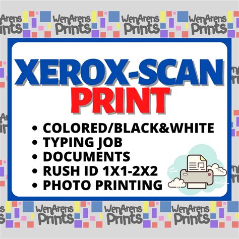 Xerox Print Scan Available Here Laminated Pvc Waterproof Sticker Sign