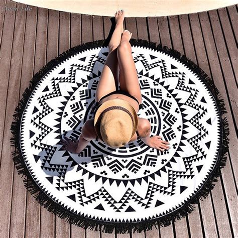 round hippie tapestry beach throw roundie mandala towel yoga mat bohemian featurfree shipping in