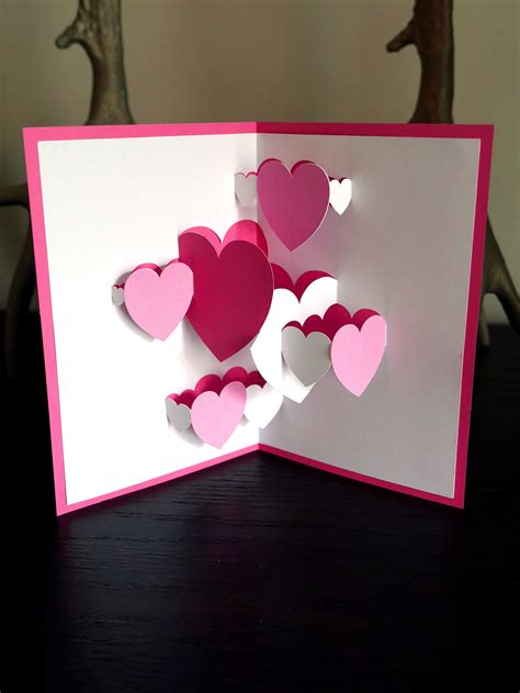 Diy Pop Up Heart Valentine Card Svg And Pdf Files For Instant Download