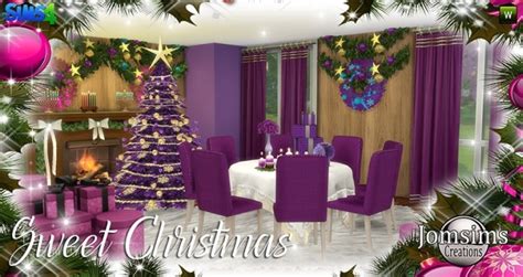 Sweet Christmas Dining Set At Jomsims Creations Sims 4 Updates