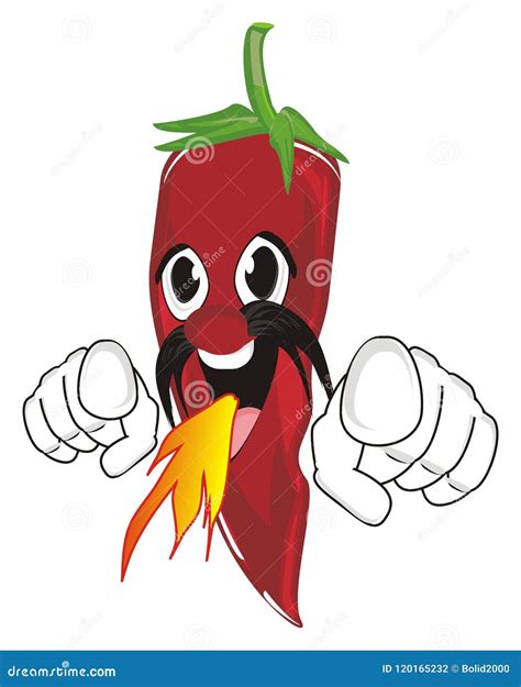 Happy Chili Cartoon Character Vector Illustration 155264704