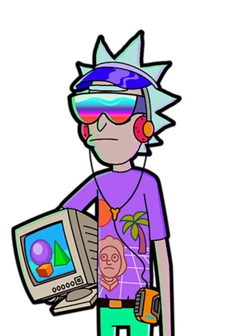 Rick And Morty X Vaporwave Rick Rick And Morty Drawing Trippy Painting