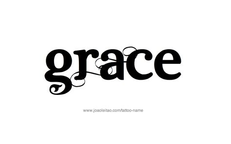 Grace Name Tattoo Designs