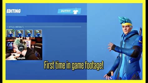 Ninja Has His Own Fortnite Skin First Game Gameplayreaction Youtube