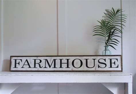 Farmhouse 7x48 Sign Distressed Shabby Chic Wooden Sign Painted Wall