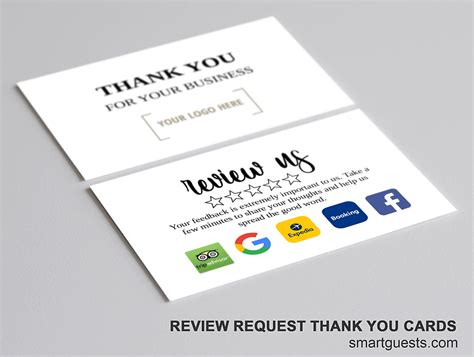 Review Request Thank You Business Cards