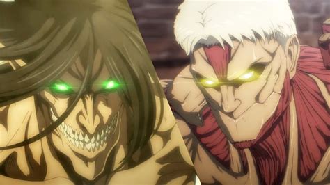 Titan Eren Vs Armored Titan Youtube