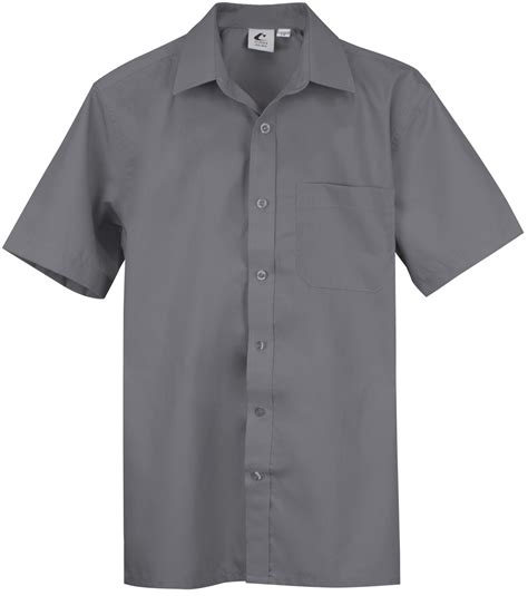 Boys Shirt Short Sleeve Grey School Locker