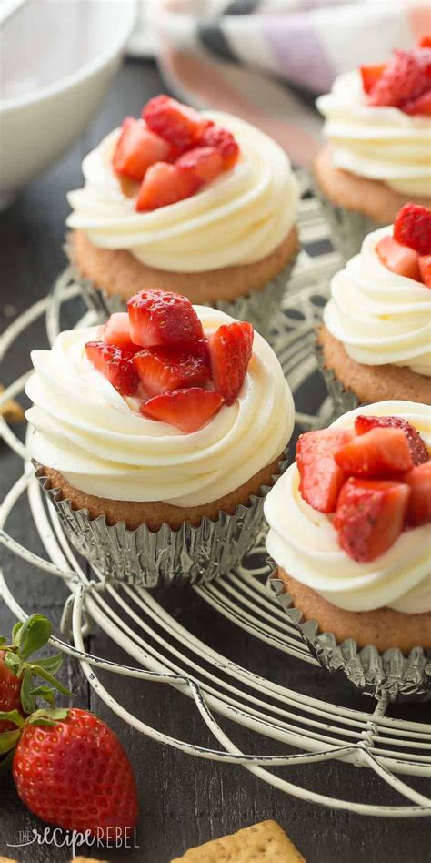 Ready to make cheesecake, but stuck with cold cream cheese? Strawberry Cheesecake Cupcakes Recipe + VIDEO