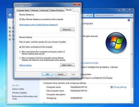 Enable Remote Desktop In Windows 7