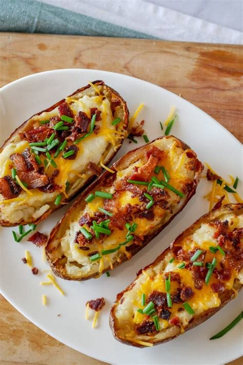baked potatoes twice air fryer recipes upstateramblings recipe potato easy bacon cheese grilled