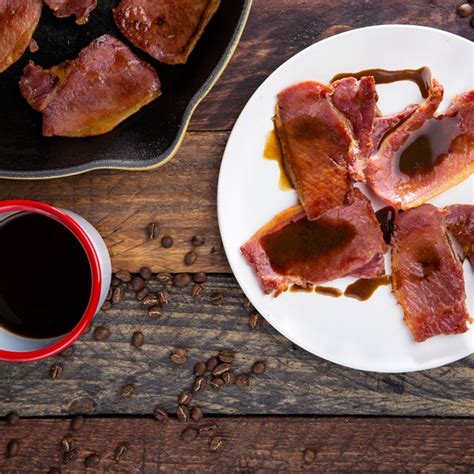 ½ cup strong black coffee. Country Ham with Redeye Gravy recipe | Epicurious.com