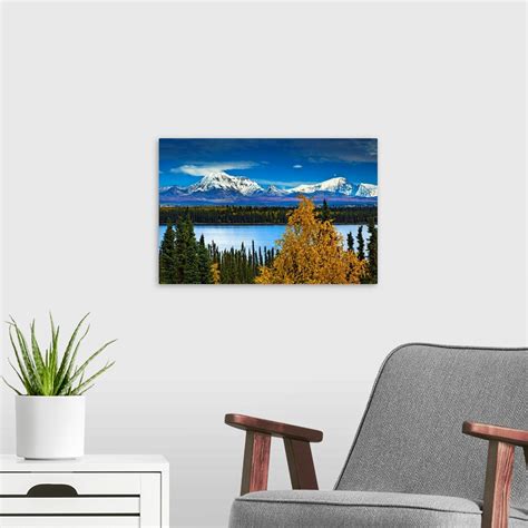 Scenic View Of Mt Sanford And Mt Drum With Willow Lake Wall Art