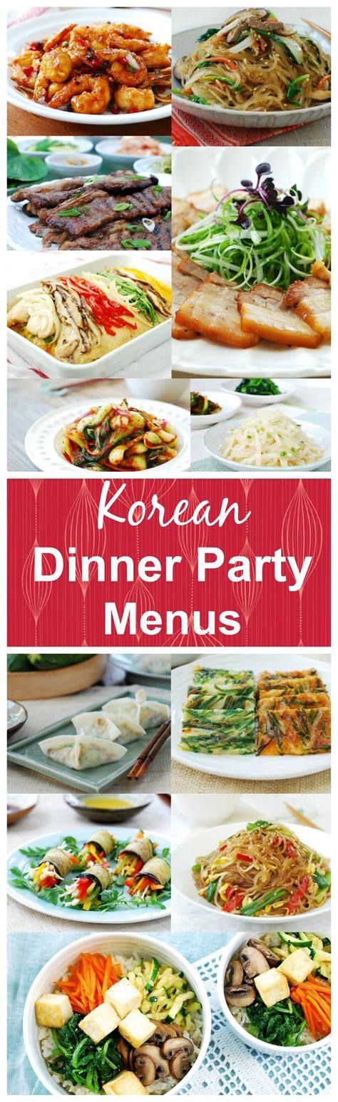 Korean Dinner Party Menu Ideas Korean Bapsang Korean Food Asian