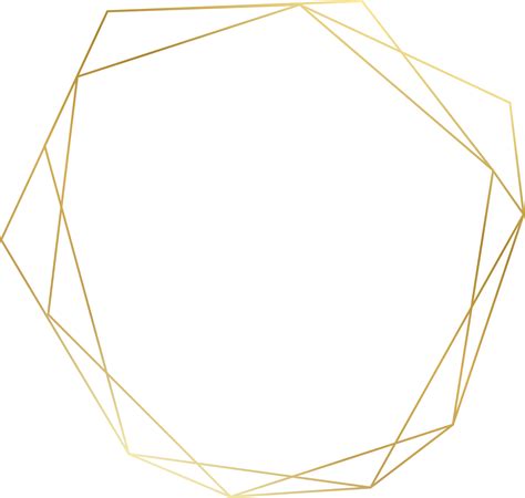 Free Luxury Wedding Geometric Gold Frame Border 9638526 Png With