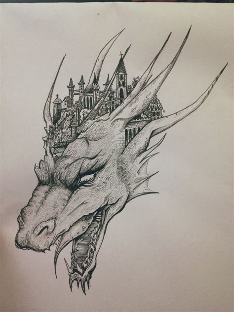 Dragon Town Dragon Drawings In Pencil Dragon Sketch Dragon Head Drawing