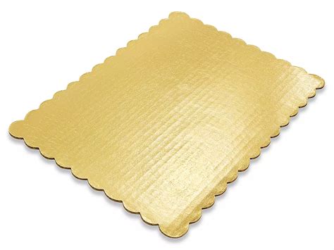 Scalloped Cake Pads 14 Sheet Gold S 17922 Uline