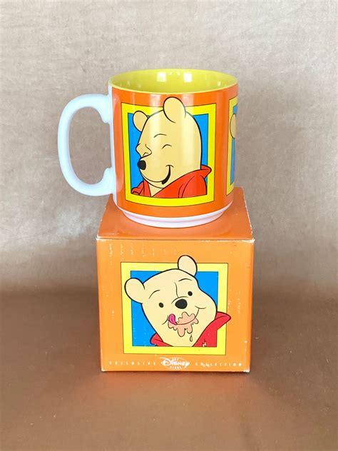 Original Disney Winnie The Pooh Ceramic Mug Three Faces Of Pooh