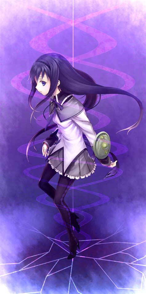 The Big Imageboard Tbib Akemi Homura Black Hair Blue Eyes Hairband Highres Long Hair Magical