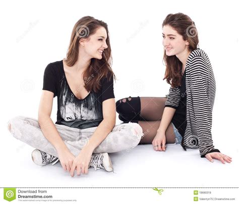Two Friends Talking To Each Other Royalty Free Stock Images Image