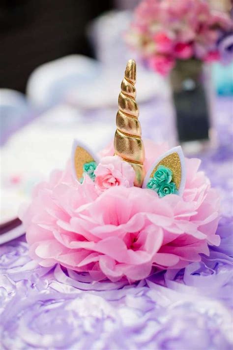 The Centerpiece At This Unicorn Birthday Party Is Truly Magical See