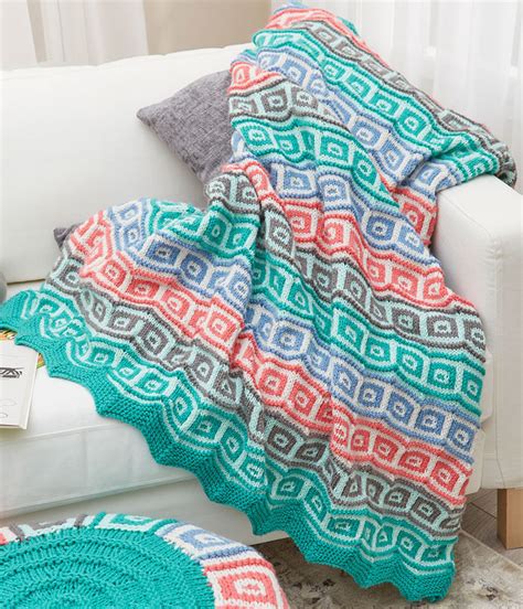 Bold Geometric Afghan Knitting Patterns In The Loop Knitting