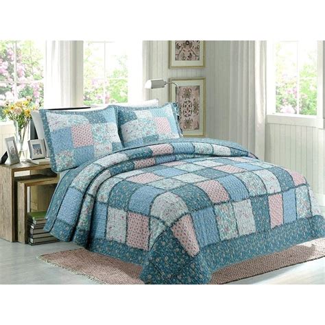 Cozy Line Home Fashions Floral Cotton Reversible Quilt Sets Fullqueen