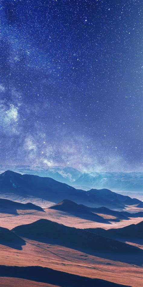 1080x2160 Moon Desert Milky Way Landscape Wallpaper Landscape