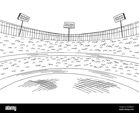 stadium sport graphic black white sketch illustration vector stock vector image and art alamy