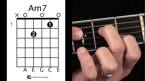 Am7 Chord How To Play A Minor 7 On The Guitar Youtube