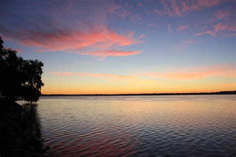 Dawn Over Monona In Madison Wisconsin Image Free Stock Photo