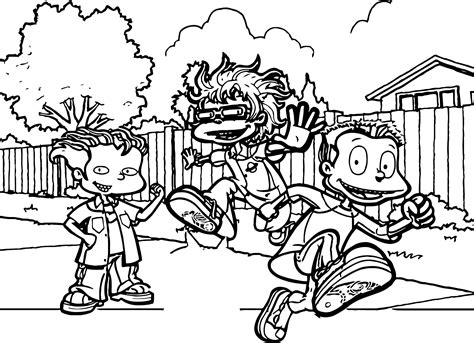 Rugrats All Grown Up All Grown Up Street Coloring Page Wecoloringpage Com