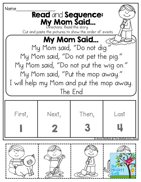 Read And Sequence Simple Stories For Beginning Andor Struggling