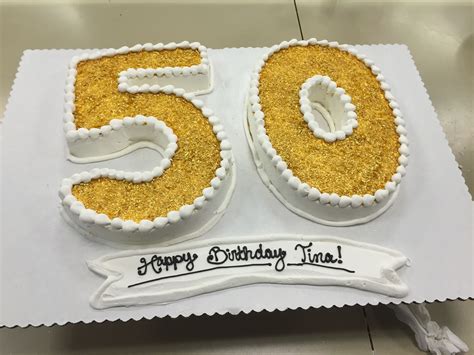 50th Birthday Cake Gold Glitter Numbers Spring 2015 50th Birthday