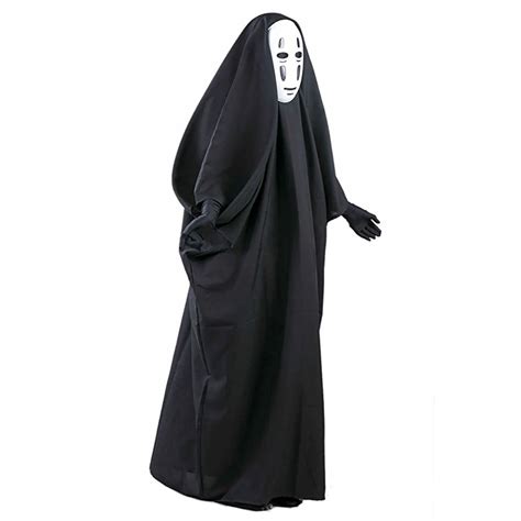 No Face Man Spirited Away Cosplay Costume With Mask Gloves For Halloween Costume Anime Miyazaki
