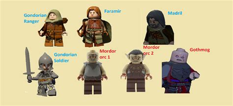 8 Pcs Minifigures Military Gondor Soldiers Archer Lord Of The Ring Lego