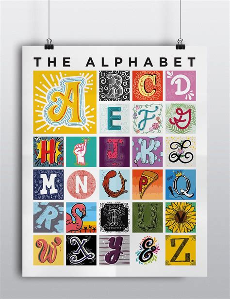 Alphabet Poster On Behance Alphabet Poster Alphabet Lettering Challenge