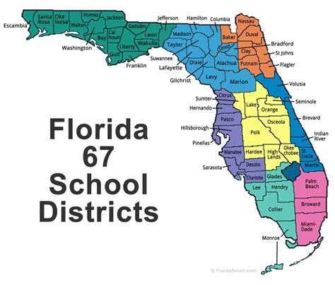 Florida School Districts Map Wells Printable Map