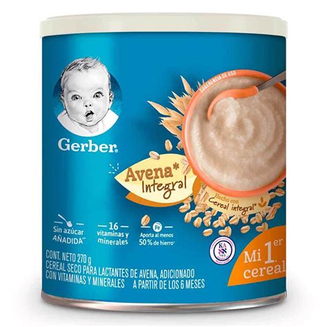 Cereal Infantil Gerber Etapa 1 Avena Integral Lata 270g