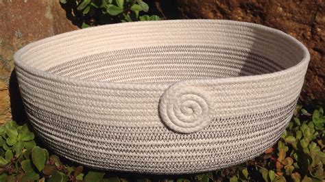 Coiled Clothesline Rope Bowl Wide And Shallow By Andrea Rope Bowl
