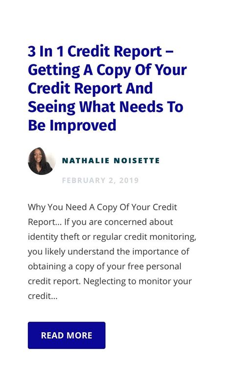 3 In 1 Credit Report Getting A Copy Of Your Credit Report And Seeing