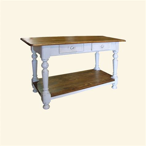 French Country Turned Leg Sofa Table French Country Living Room