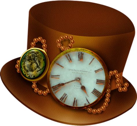 Tube Steampunk Chapeau Pngsteampunk Hat Png Clock