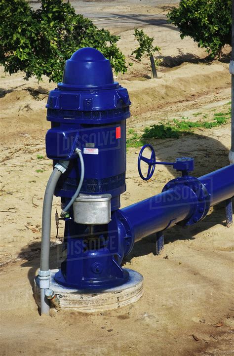 Agriculture Closeup Of An Electric Powered Irrigation Water Pump In