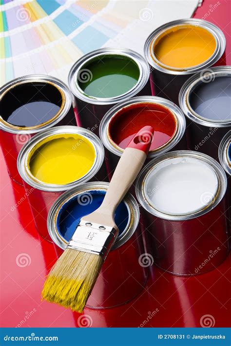 Paint Brush And Cans Stock Image Image 2708131